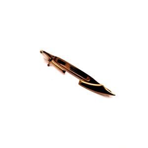 Swank Tie Bar Clip Pearl Gold Tone Pommel Scimitar Sword Cutlass Rapier Vintage